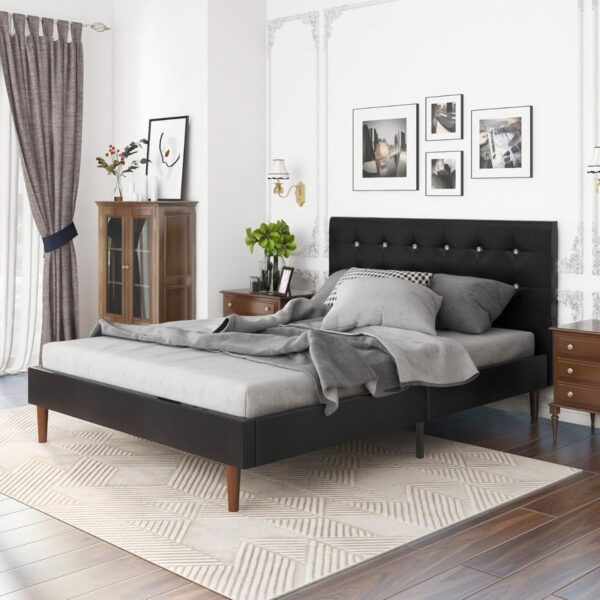 Versaj Bračni Krevet 216X164X108 cm - Crni